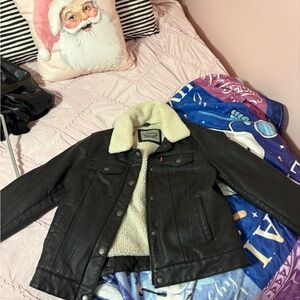 Levi's Black Jacket with Cream Lining